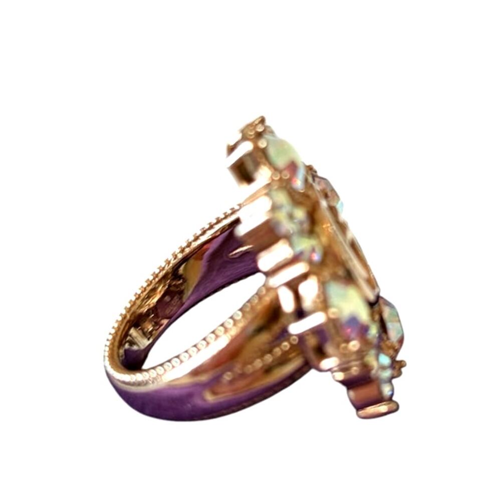 Gucci GG Marmont Crystal Flower Ring 753792 J1D50 8006 Size L NEW - Picture 12 of 15